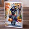 Edge Collections - 5" x 7" - Multicolor - Scottish Terrier Halloween Greeting Cards - 8 Pieces